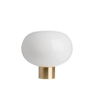 BORDLAMPE 4169 SMALL HVIT M. MESSING SOKKEL