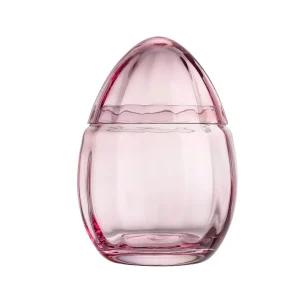 GLASSEGG 15 CM MED LOKK ROSA