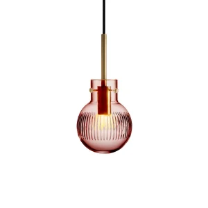 KRYSTALLKULE TAKLAMPE SKJÆR MORGENRØD 120MM