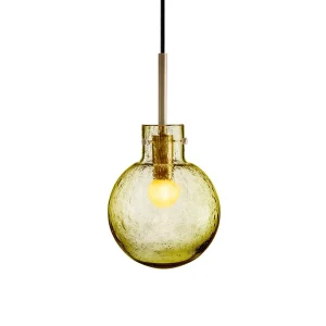 KRYSTALLKULE TAKLAMPE SODA OLIVEN 160MM