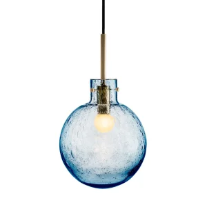 KRYSTALLKULE TAKLAMPE SODA STÅLBLÅ 200MM