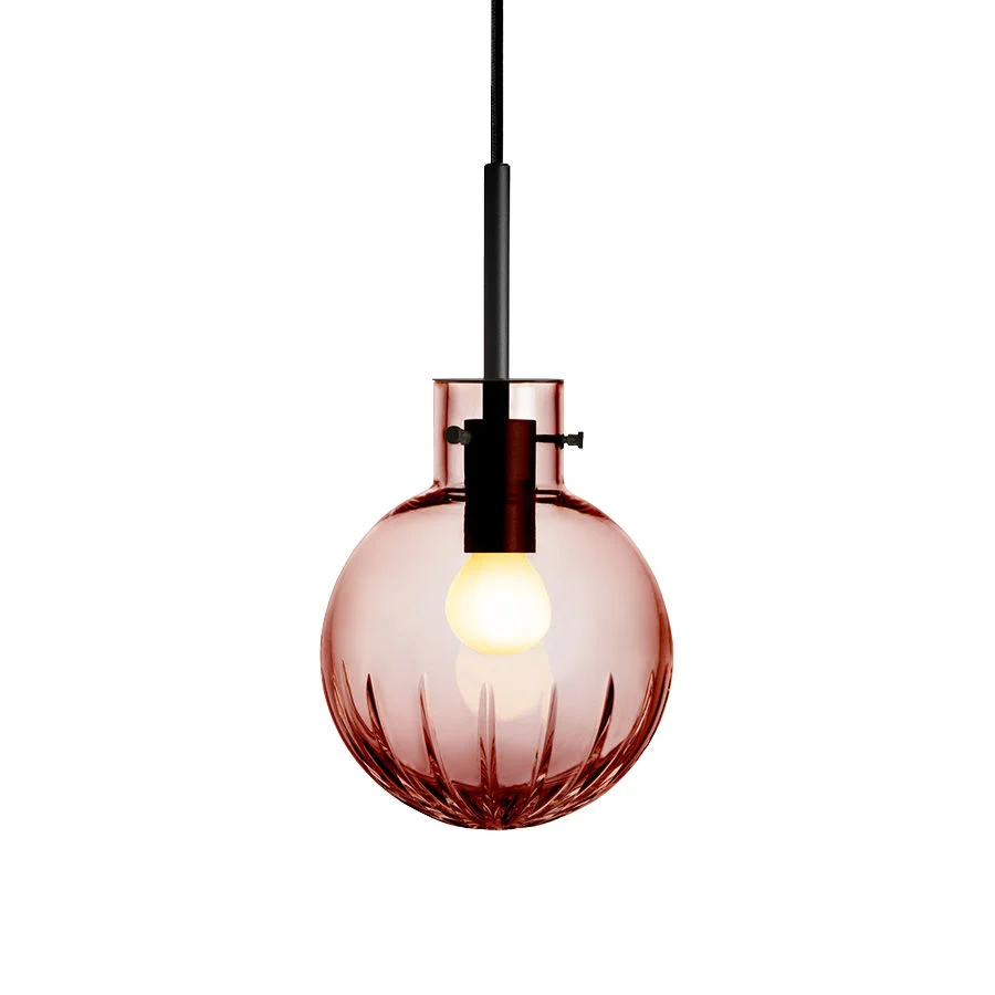 KRYSTALLKULE TAKLAMPE STOR STJERNE MORGENRØD 160MM - Image 3
